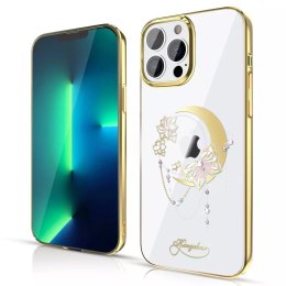 Kingxbar Moon Series Boîtier de luxe avec cristaux Swarovski pour iPhone 13 Pro gold (Butterfly)