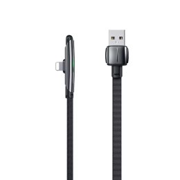 WK Design Gaming Series Câble plat coudé avec USB latéral - Charge rapide comme l' Lightning / Transmission de données 6A 1m