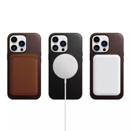 ICarer CH Étui en cuir pour iPhone 13 Pro Max étui en cuir (compatible MagSafe) marron (ALI1210-CO)