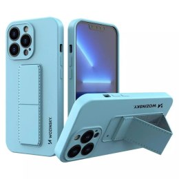 Wozinsky Kickstand Case étui en silicone avec support pour iPhone 13 bleu clair