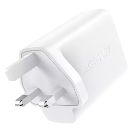 Acefast GaN nabíječka (britská zástrčka) 2x USB typ C 50W, napájení, PPS, Q3 3.0, AFC, FCP (A32 UK)
