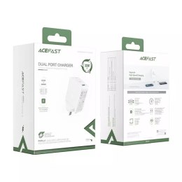 Acefast USB / USB rychlá nabíječka typu C 32W Power Delivery UK zástrčka bílá (A8 UK bílá)