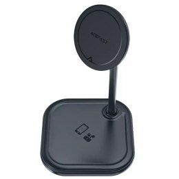 Bezdrátová nabíječka Acefast 15W Qi pro iPhone (s MagSafe) a držák Apple AirPods Magnetický držák šedý (E6 šedý)