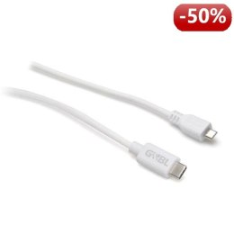 G&BL Kabel USB C męski/ Micro USB męski, 1 m, biały