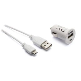 G&BL Ładowarka samochodowa USB, micro USB, 1000 mA, 1m, blister, biała