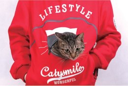 Bluza CatySmile do noszenia kota i nie tylko (czerwona)