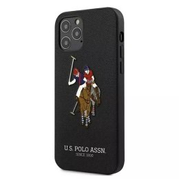 Etui na telefon US Polo USHCP12LPUGFLBK do Apple iPhone 12 Pro Max czarny/black Polo Embroidery Collection
