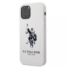 Etui na telefon US Polo USHCP12LSLHRWH do Apple iPhone 12 Pro Max biały/white Silicone Collection