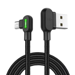 Mcdodo CA-5280 LED úhlový kabel USB na Micro USB, 3 m (černý)