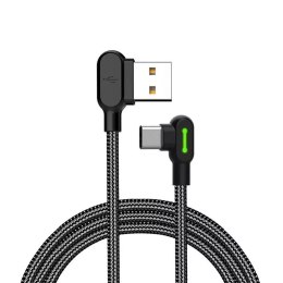 Mcdodo CA-5280 LED úhlový kabel USB na USB-C, 1,2 m (černý)