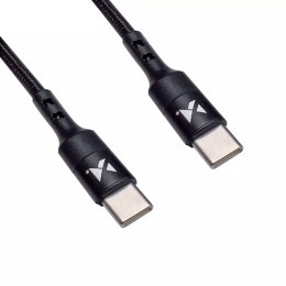 Wozinsky kabel przewód USB Typ C - USB Typ C Power Delivery 18W 1m czarny (WUC-PD-CC1B)