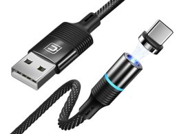 Kabel magnetyczny Cafele USB-C Type C 3A 1.2m Quick Charge Black