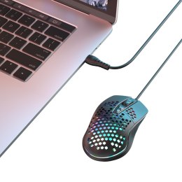 ŻXO mysz przewodowa USB M4 Streamer czarna RGB