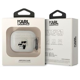 Karl Lagerfeld etui do Airpods 3 KLA3HNKCTGT transparentne Gliter Karl&Choupette