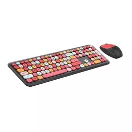 Sada bezdrátové klávesnice MOFII 666 2,4G (černo-červená)