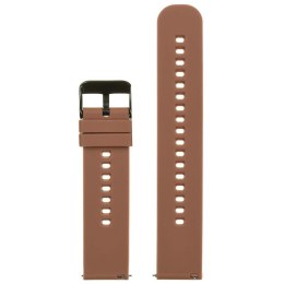 Pasek gumowy do zegarka U27 - brązowy/czarny - 18mm