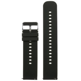 Pasek gumowy do zegarka U27 - czarny/srebrny - 18mm