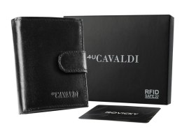 Skórzany portfel męski średnich rozmiarów z systemem RFID — 4U Cavaldi