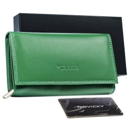 Duży, skórzany portfel damski z systemem RFID — Cavaldi
