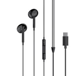 XO słuchawki przewodowe EP74 USB-C dokanałowe czarne