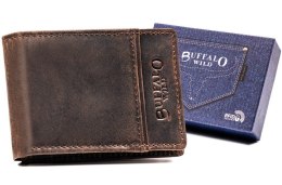 Mały, skórzany portfel męski bez zapięcia — Buffalo Wild