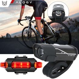Lampka rowerowa przód + tył LED przednia tylna światło roweru oświetlenie wodoodporna IPX4 USB światełko na rower zestaw lampek 