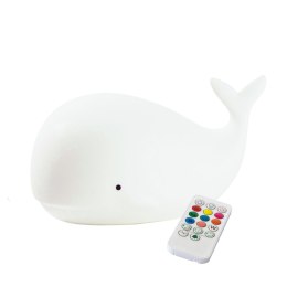 Wieloryb Lampka Silikonowa z Pilotem Biała