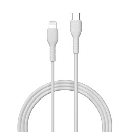 Devia kabel Kintone USB-C - Lightning 1,0 m 3A 27W biały zestaw 30 szt