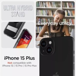 Etui Spigen Ultra Hybrid S MagSafe z podstawką do iPhone 15 Plus - czarne