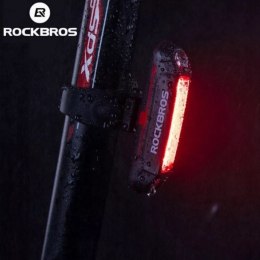 Lampka rowerowa tylna Rockbros A54BK + kabel micro USB - USB-A - czarna