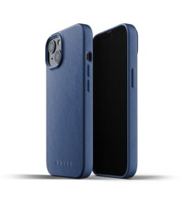 Mujjo Full Leather Case - etui skórzane do iPhone 13 (blue)