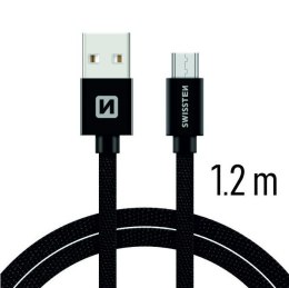 KABEL SWISSTEN TEXTILE USB/MICRO 3A 1,2M BLACK