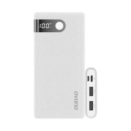 Dudao powerbank 10000 mAh 2x USB / USB Type C / micro USB 2 A avec écran LED blanc (K9Pro-01)