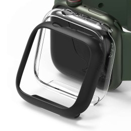 2x Nakładka ramka Ringke Slim pokrowiec do Apple Watch 7 41mm Clear & Matte Black
