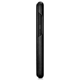 ICarer Curved Edge Vintage Folio Housse en cuir véritable pour Samsung Galaxy S20 Ultra noir (RS992008-BK)