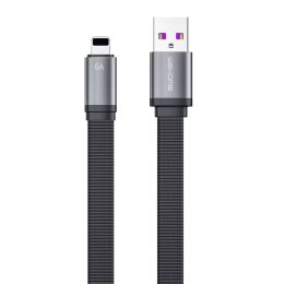 Câble USB plat série WK Design King Kong 2e génération - Charge rapide comme l' Lightning / transmission de données 6A 1,3 m