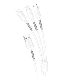 Dudao 3in1 USB - Lightning / USB Typ C / micro USB 4A 1,2m cable white (L8s white)