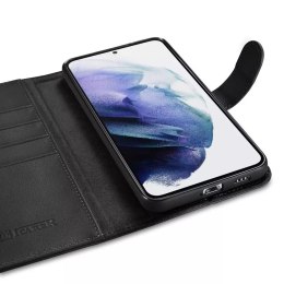 ICarer Haitang Étui portefeuille en cuir Étui en cuir pour Samsung Galaxy S22 + (S22 Plus) Housse de boîtier de portefeuille Noi