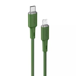 Câble Acefast MFI USB Type C - Lightning 1.2m, 30W, 3A vert (C2-01 vert olive)