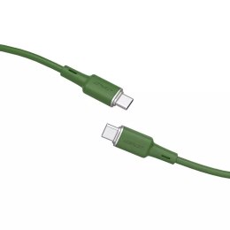 Câble Acefast USB Type C - USB Type C 1.2m, 60W (20V / 3A) vert (C2-03 oliver green)
