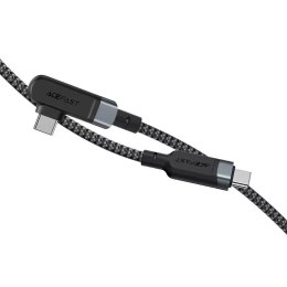 Câble coudé Acefast USB Type C - USB Type C 2m, 100W (20V / 5A) gris (C5-03 gris espace profond)