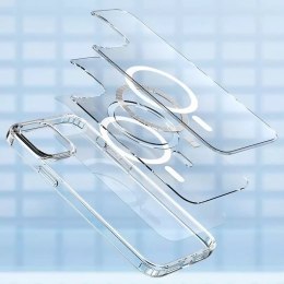 Kingxbar PQY Crystal Series Coque magnétique pour iPhone 13 Pro Coque transparente (compatible MagSafe)