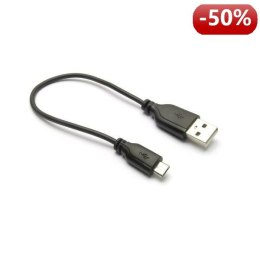 G&BL Kabel USB, USB A M- Micro USB B M, 0.2m, czarny