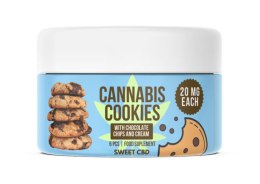 Ciasteczka konopne CBD - Sweet CBD - Cannabis Cookies with Chocolate Chips & Cream 120mg