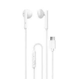 Dudao przewodowe słuchawki USB Typ C 1,2m biały (X3B-W)